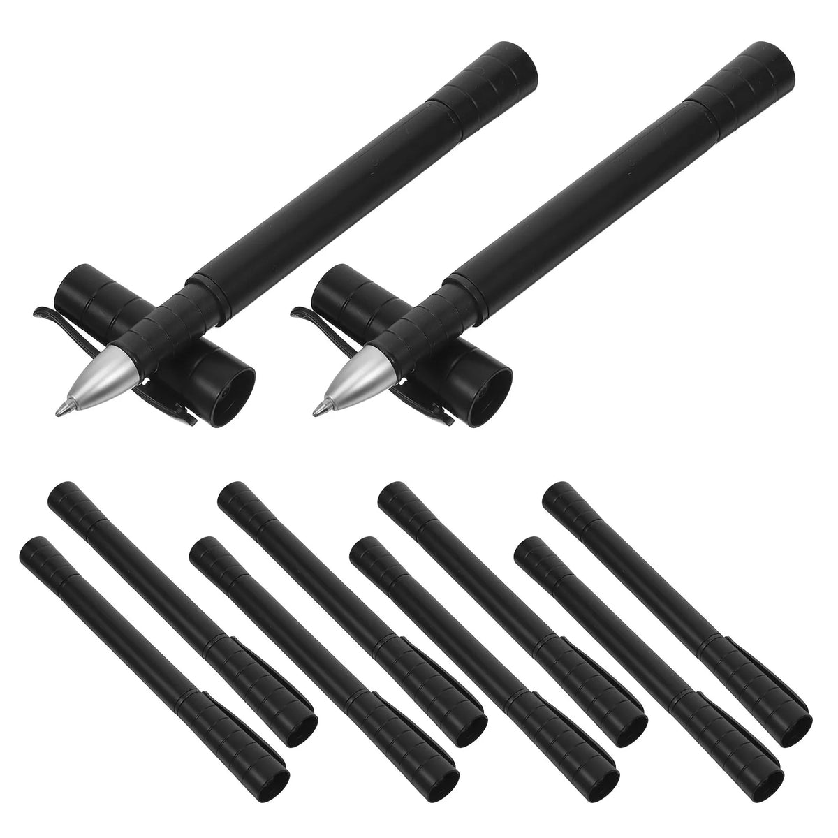 10pcs Dual Tip Highlighter & Black Gel Pen Combo | Note Taking Dual Tip Marker Pen PLUSH
