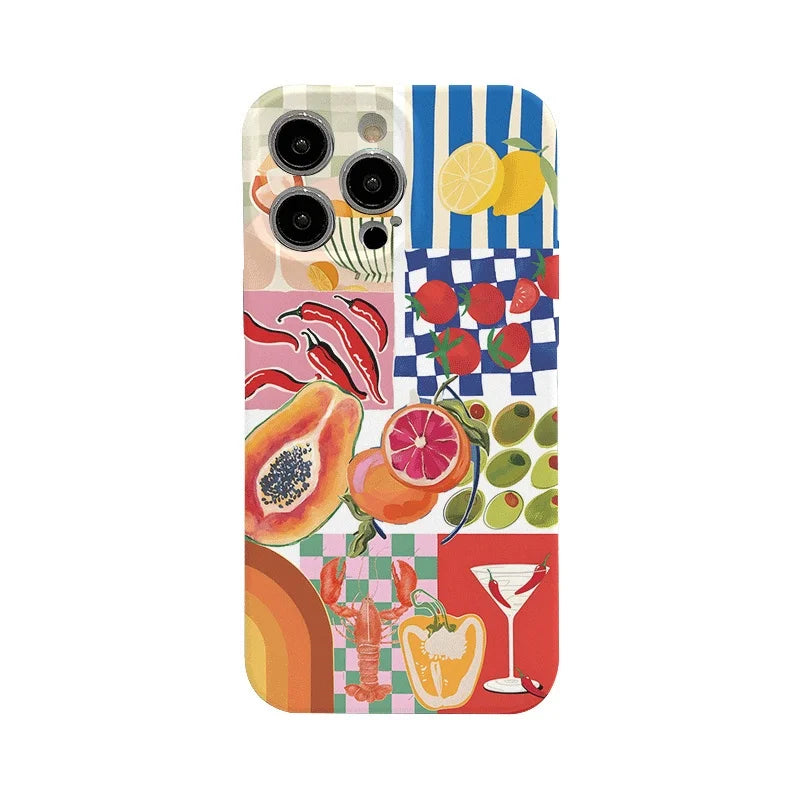 Tropical Fruit iPhone Case – Shockproof Silicone Cover Silicone Phone Case PLUSH