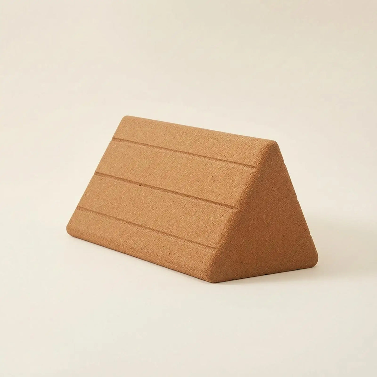 Triangular Cork Yoga Wedge Block for Stretching & Alignment Cork Yoga Wedge Block PLUSH