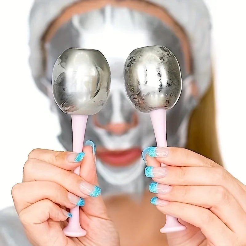 Stainless Steel Facial Ice Globes – Cooling Cryo Face Massager Facial Ice Globes PLUSH