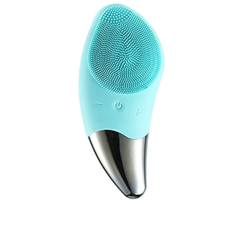 CAMMUO Silicone Electric Facial Cleansing Brush – Rechargeable Facial Cleansing Brush PLUSH Green