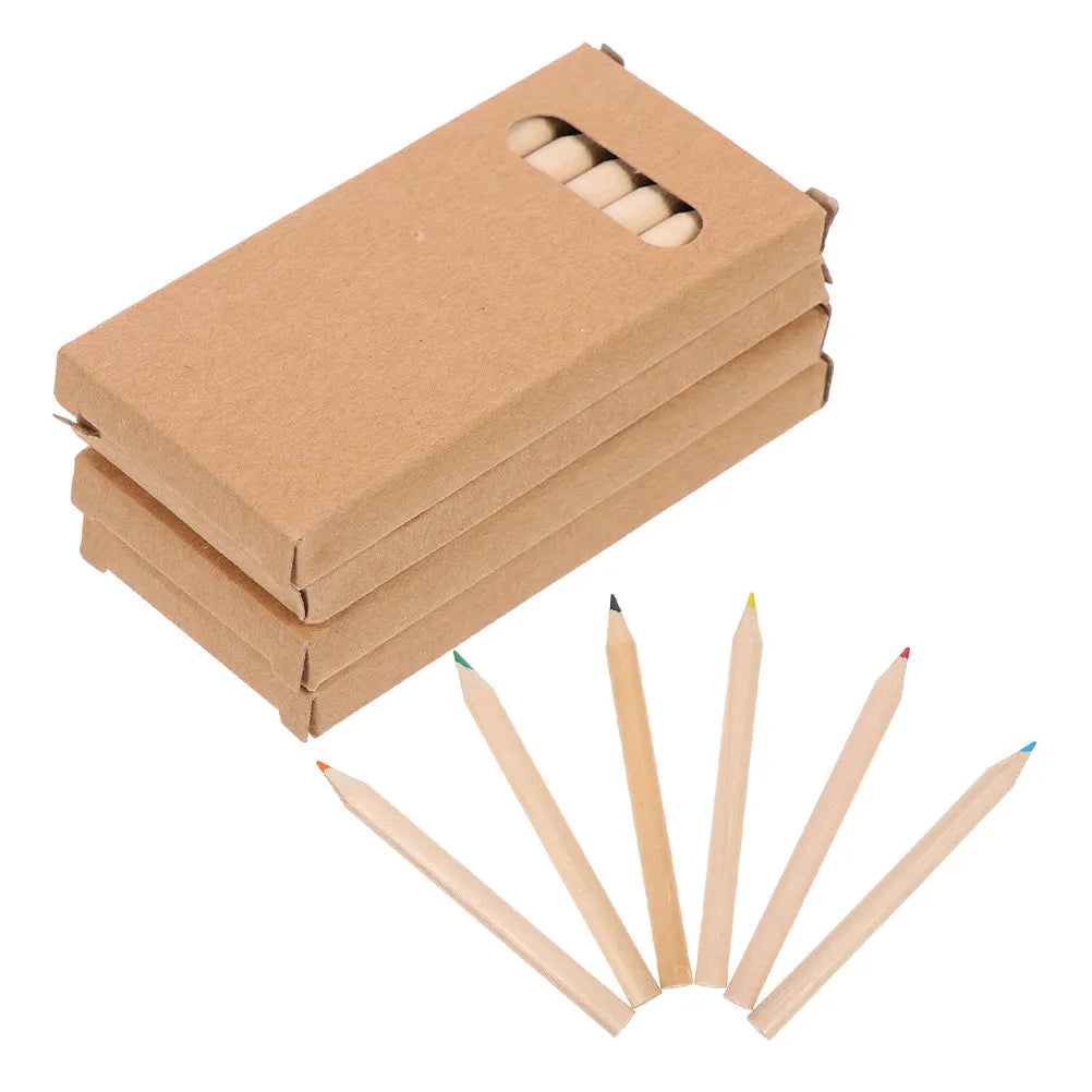 Mini Colored Pencils Set 3.5" Vibrant Wood Core Art Supplies Colored Pencil Set PLUSH Default Title