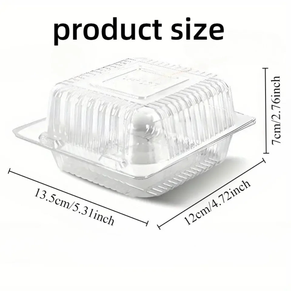 Clear Plastic Cake Boxes 50/100pcs – Disposable Dessert Containers Cake Packaging Boxes PLUSH