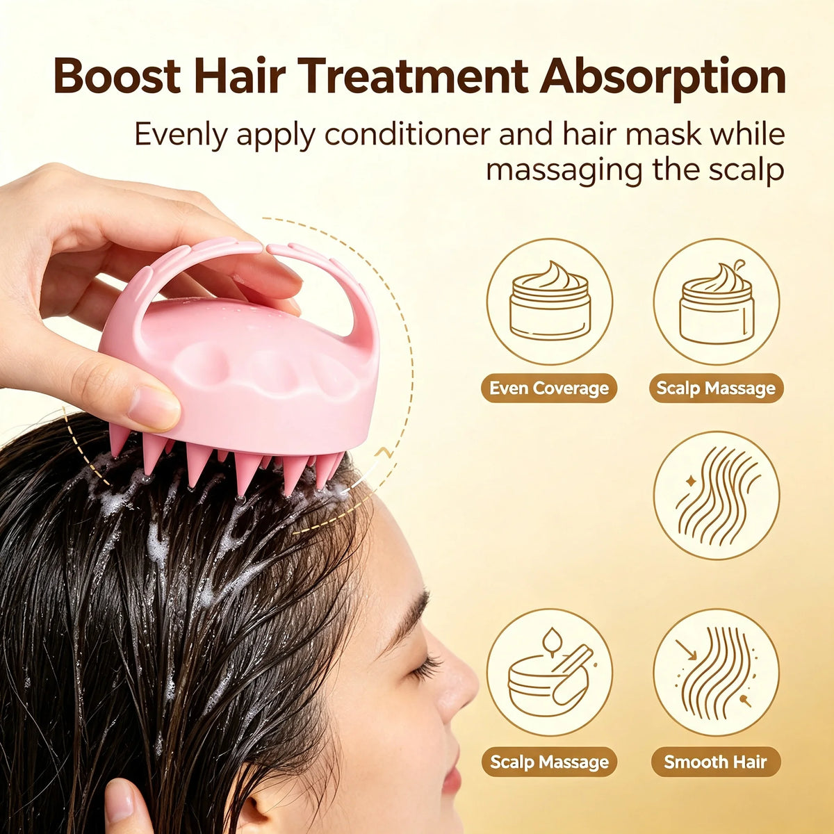 Silicone Scalp Massage Brush – Shampoo Scrubber Exfoliator Scalp Massage Brush PLUSH