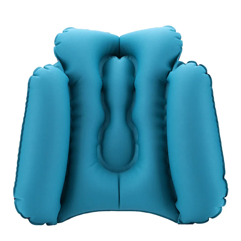 Inflatable Lumbar Pillow – Car Seat & Travel Back Cushion Inflatable Lumbar Pillow PLUSH sky blue