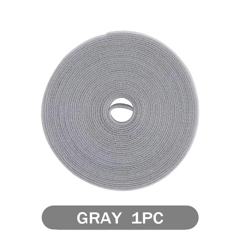 Reusable Nylon Cable Ties – Desktop Wire Management Straps Cable Management Ties PLUSH Gray 1PC 10x3000mm