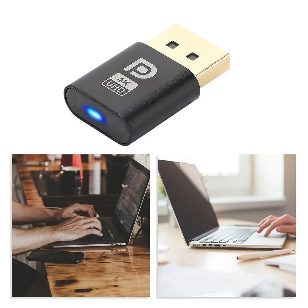DisplayPort Dummy Plug – Headless EDID Virtual Display Emulator Display Emulator Adapter PLUSH