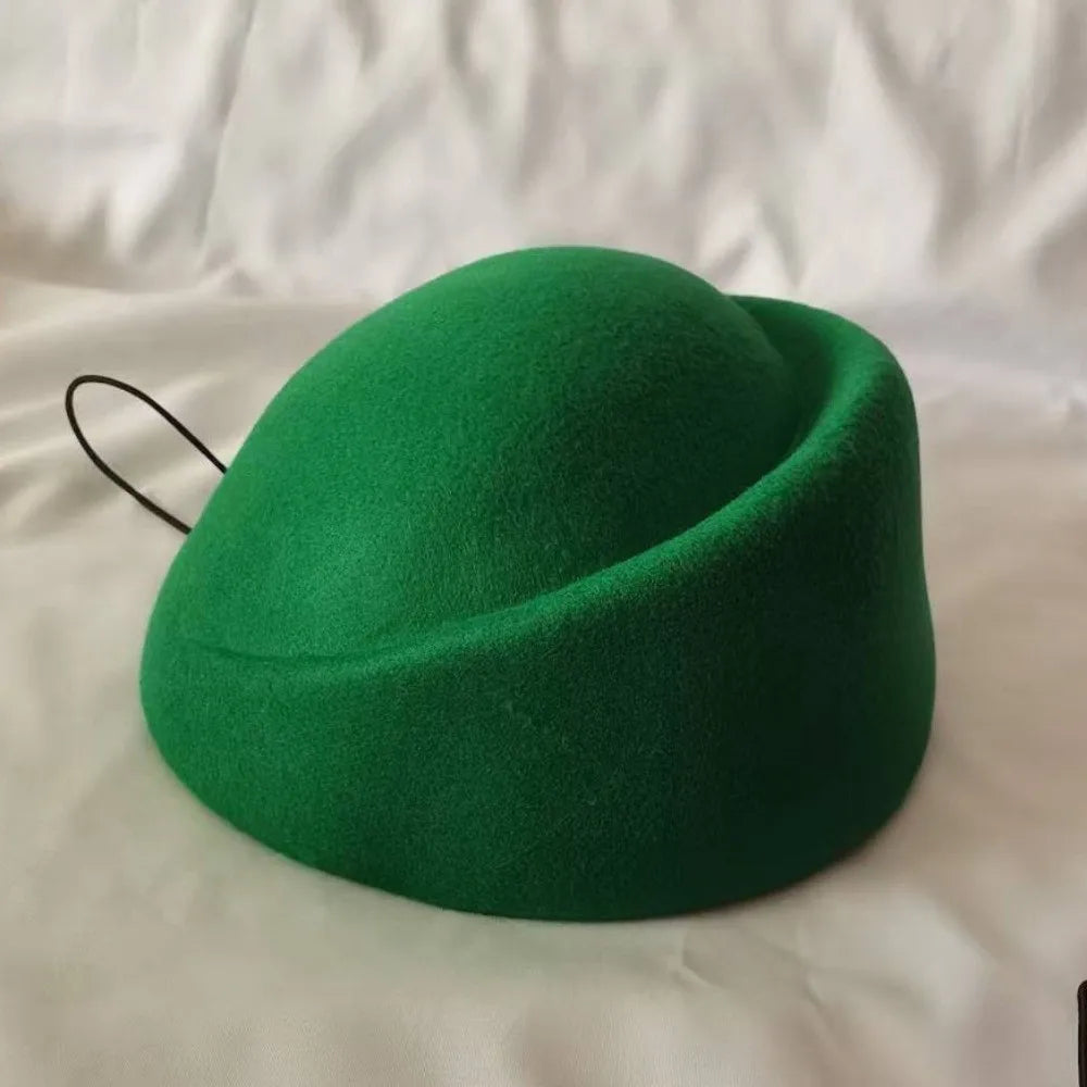 Felt Fabric Beret Pillbox Hat – Elegant Unisex All-Season Felt Beret Hat PLUSH