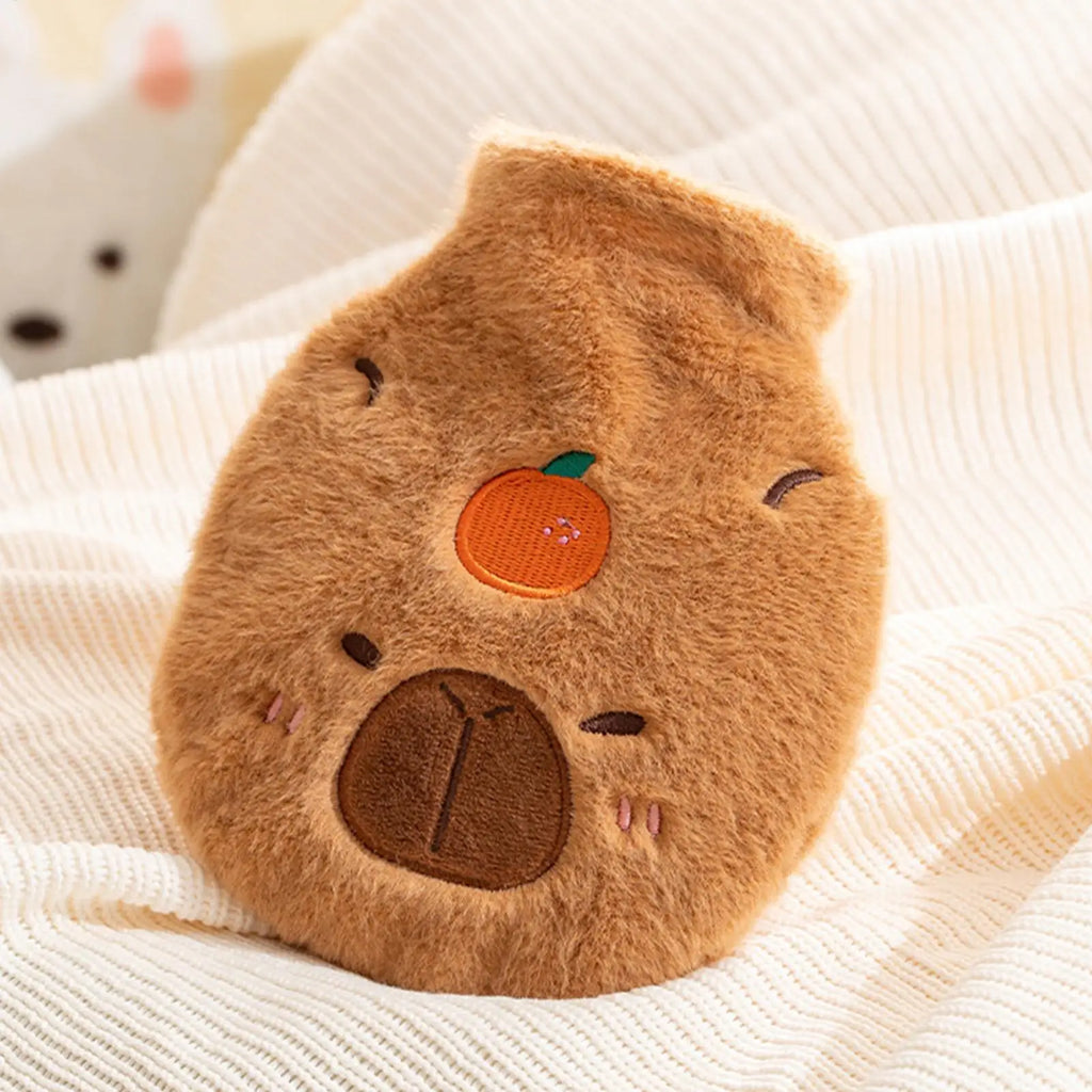 Capybara Plush Hot Water Bottle – Flannel Cozy Hand Warmer Hot Water Bottle PLUSH