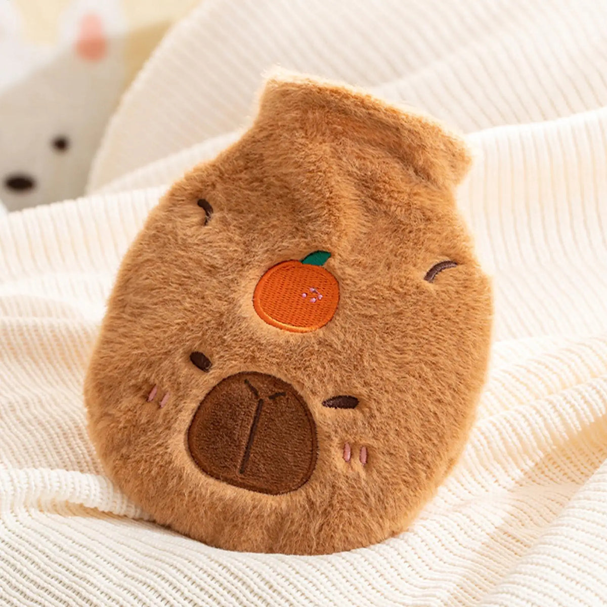 Capybara Plush Hot Water Bottle – Flannel Cozy Hand Warmer Hot Water Bottle PLUSH