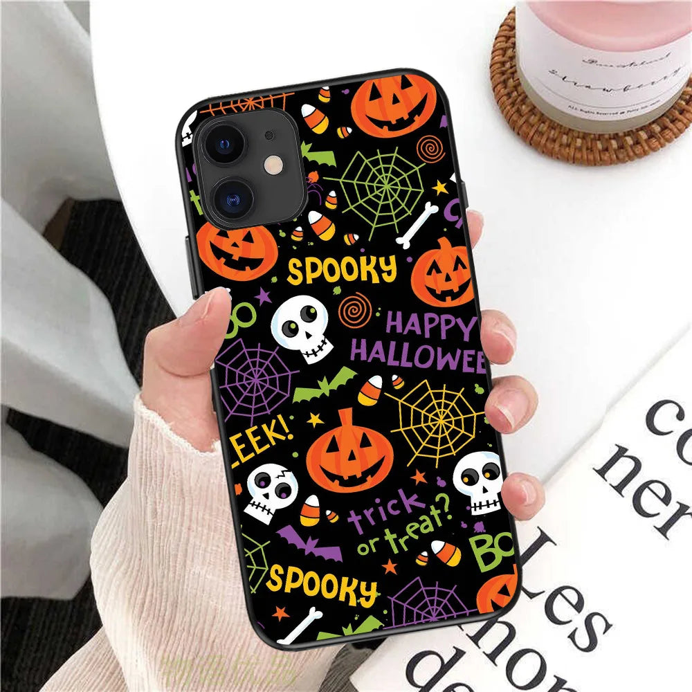 Halloween iPhone Case – Soft TPU Shockproof Matte Cover Phone Case PLUSH -10 For iPhone 14 Plus