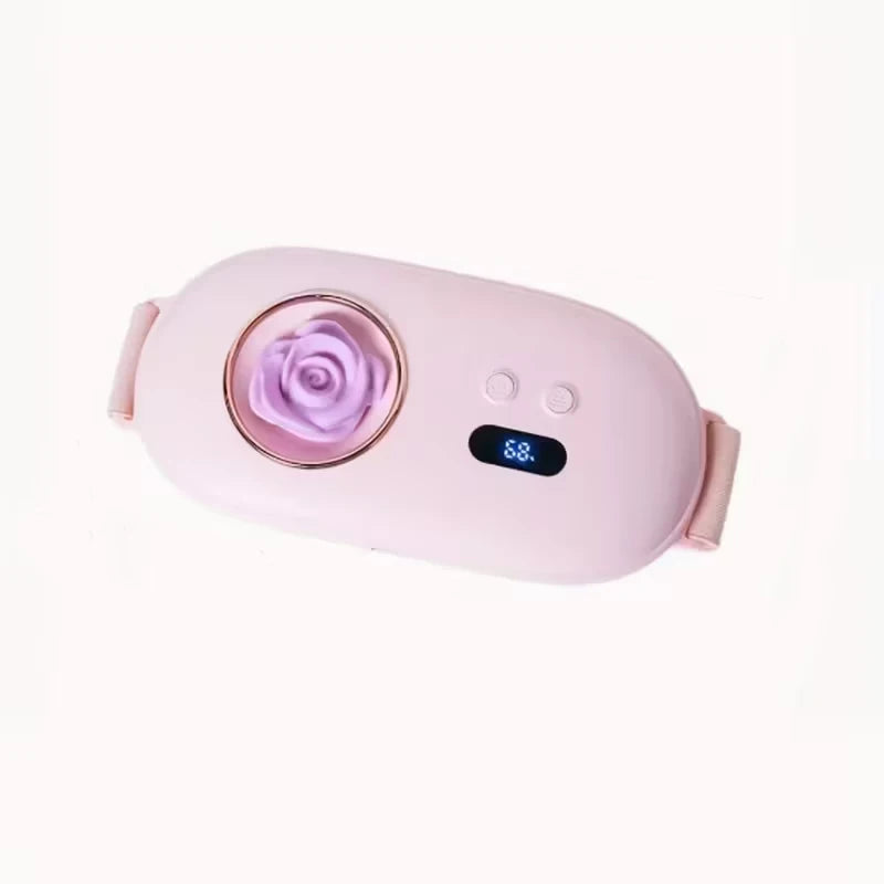 USB Portable Heating Pad – Abdominal & Waist Massage Belt Heating Massage Belt PLUSH Pink
