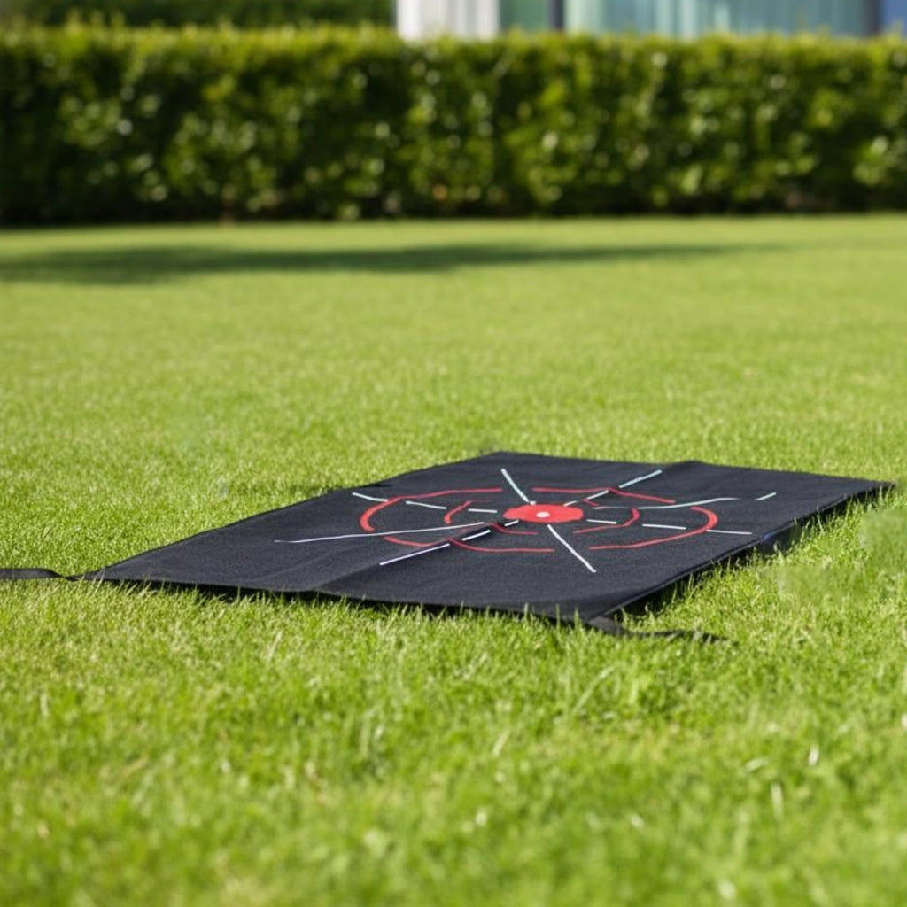 Golf Target Practice Mat | Concentric Rings Training Aid Golf Training Mat PLUSH