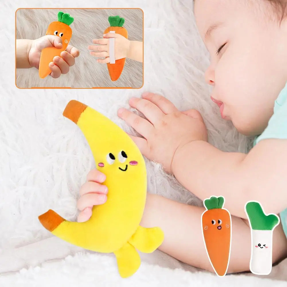 Baby Plush Fruit Soothing Toy – Soft Hand-Held Carrot Banana Baby Plush Toy PLUSH