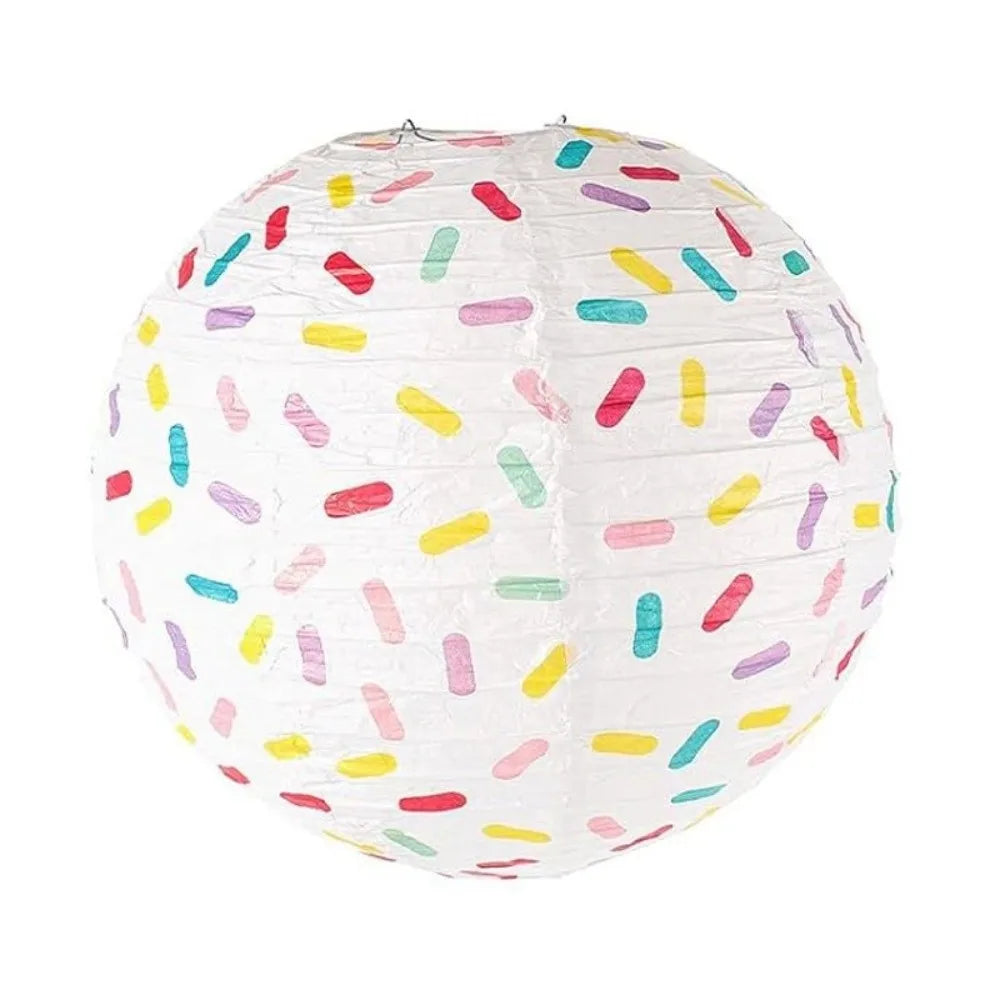 Foldable Round Paper Lantern Donut Ice Cream Party Decor Paper Party Lantern PLUSH