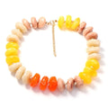 Resin Disc Bead Boho Choker Necklace – Adjustable Statement Beaded Choker Necklace PLUSH Style A