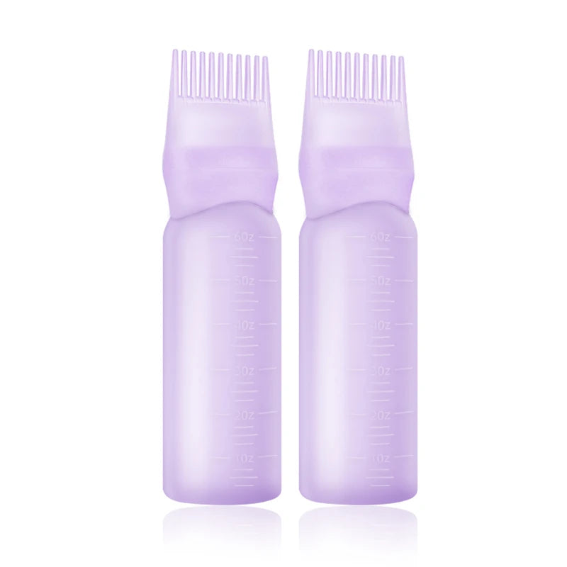 Scalp Oil Applicator Spray Bottle & Massage Comb Set 2/3pcs Scalp Care Applicator PLUSH 2pcs Purple