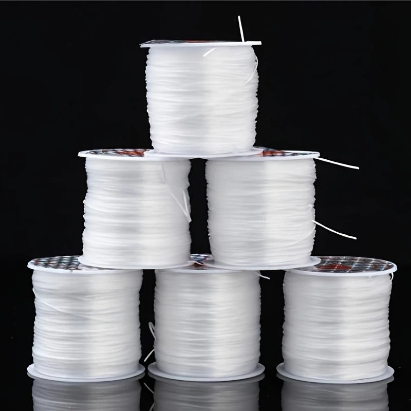 2PCS Strong Elastic Bead Cord – Transparent Nylon for DIY Jewelry Elastic Bead Cord PLUSH