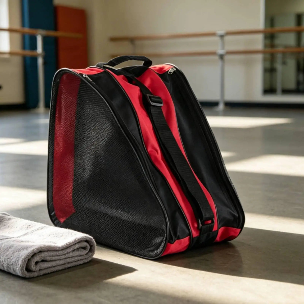 Portable Roller Skate Bag – 3-Layer Mesh Inline Skate Carrier Skate Carrier Bag PLUSH