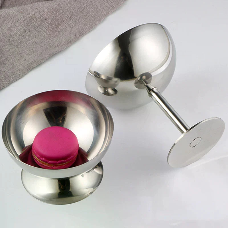 Stainless Steel Goblet Cup – Ice Cream & Dessert Bowl Dessert Serving Bowl PLUSH