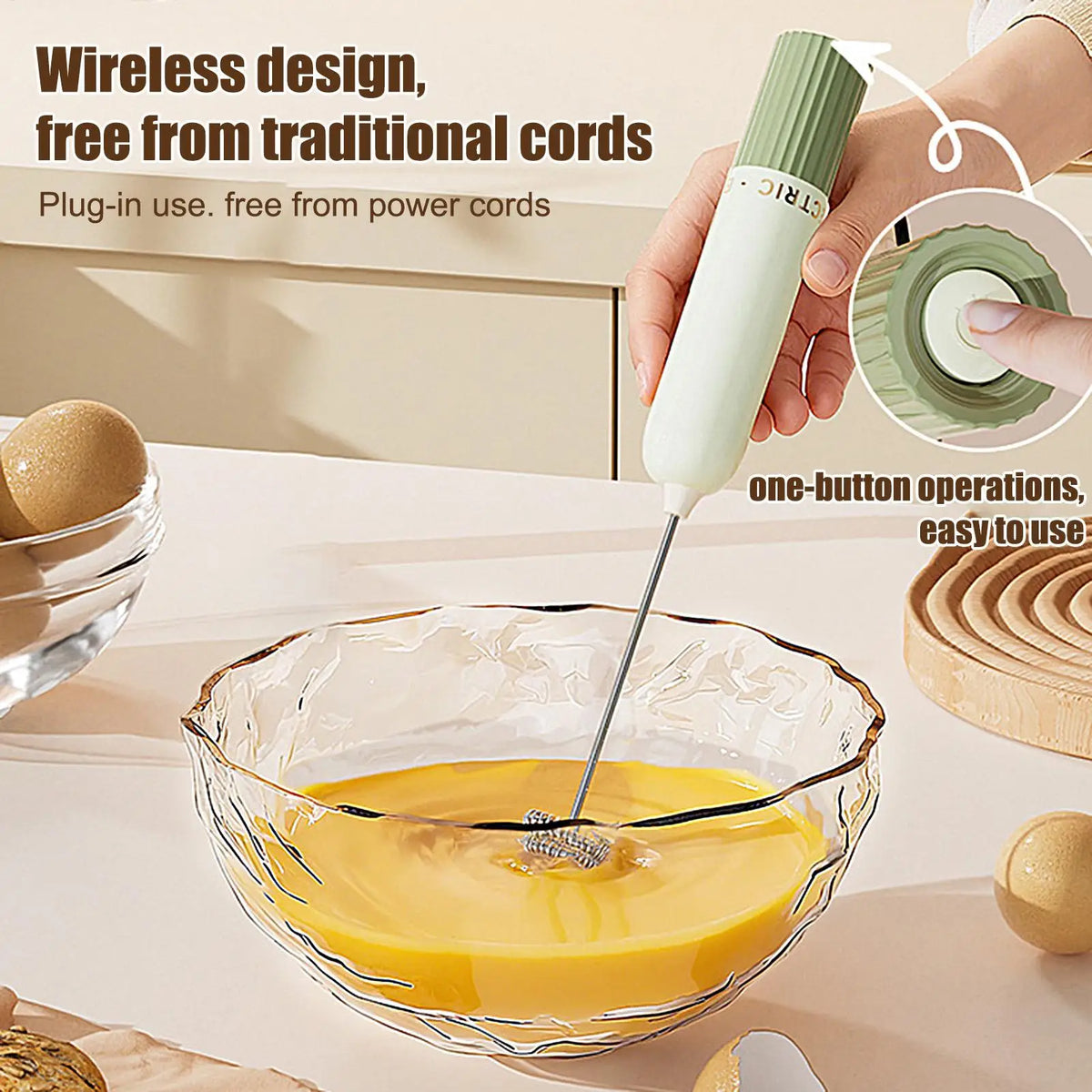 Handheld Electric Milk Frother & Coffee Whisk Mixer Milk Frother PLUSH