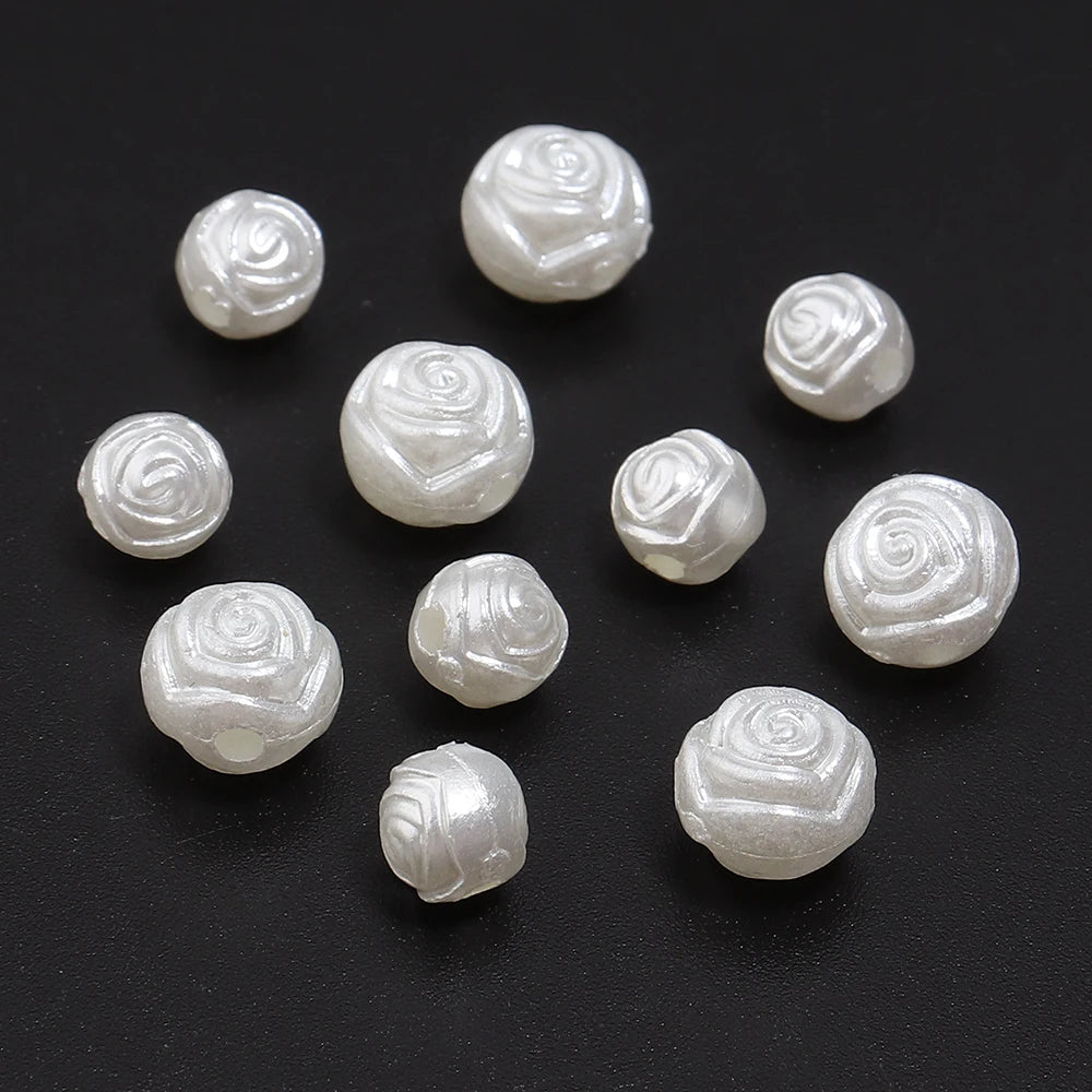 200-300pcs Rose Pearl Spacer Beads 6/8mm – DIY Jewelry Making Pearl Spacer Beads PLUSH