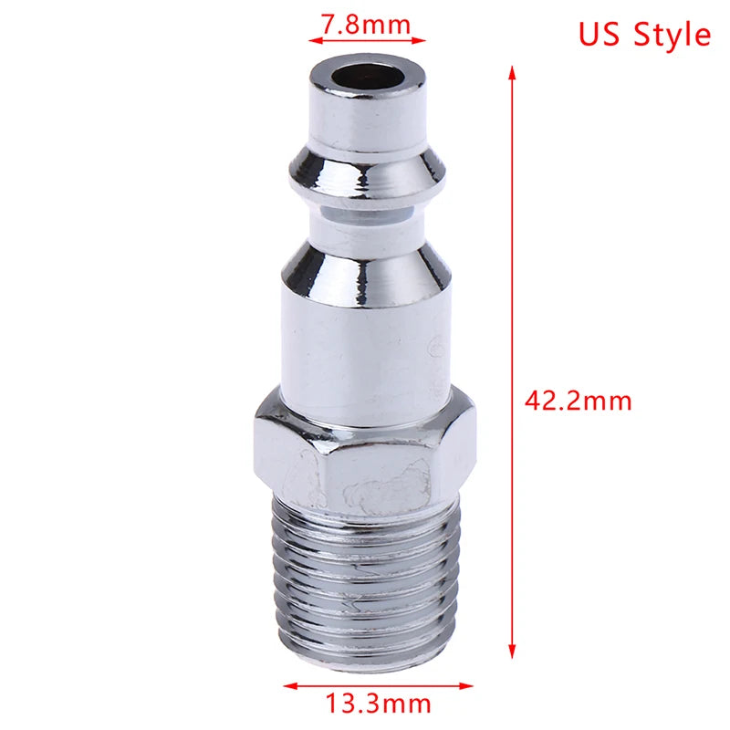 1/4" NPT Pneumatic Quick Coupling Male Connector US EU Style Pneumatic Fitting PLUSH EU Style