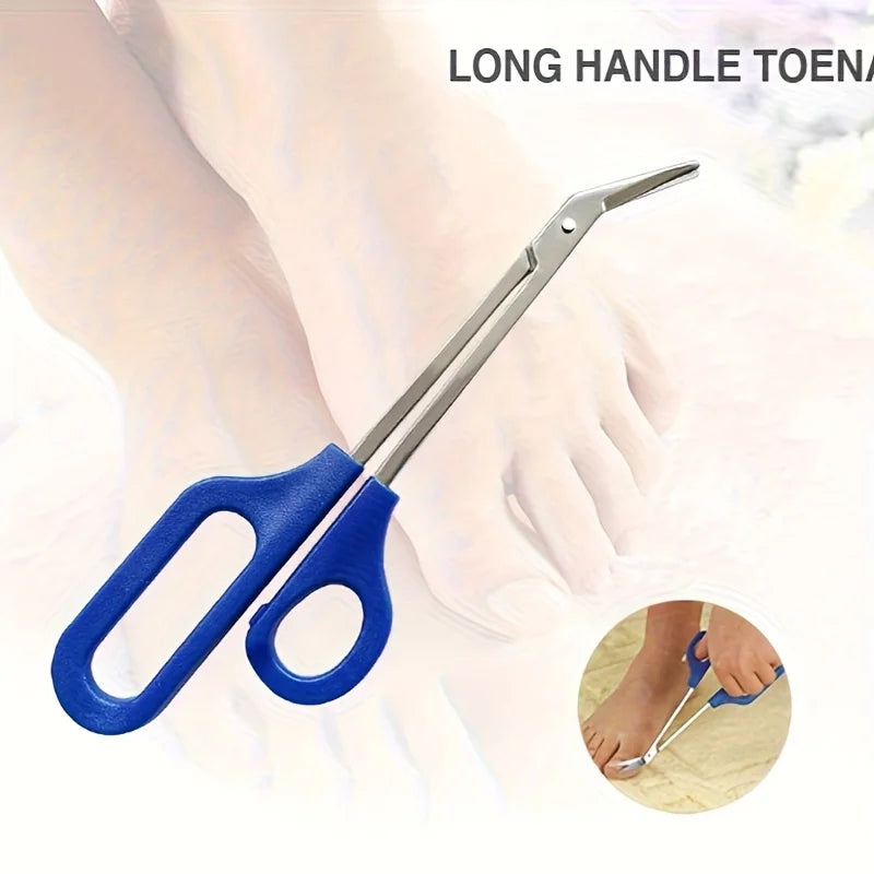 Ouriner Long Handle Toenail Scissors – Stainless Steel Trimmer Nail Trimmer Scissors PLUSH