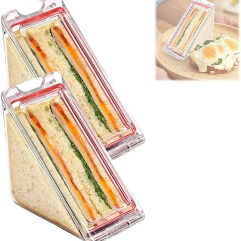 Triangular Sandwich Container – Airtight Portable Lunch Box Food Storage Container PLUSH
