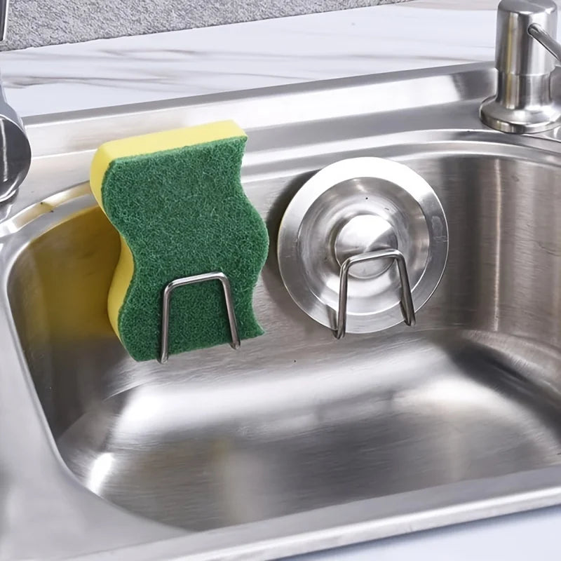 Stainless Steel Sink Sponge Holder – Inner Wall Mount Sink Sponge Holder PLUSH