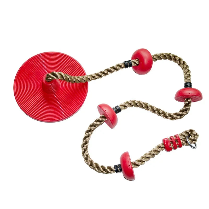 Kids Outdoor Climbing Toy – Disc Swing, Rings & Rope Set Kids Climbing Play Set PLUSH 03
