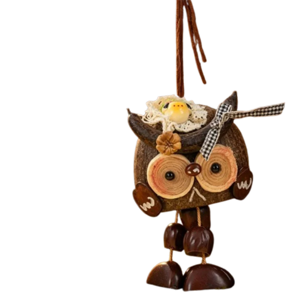Handmade Fruit Pod Fairy Doll Pendant – Wooden DIY Craft Kit Wooden Doll Pendant PLUSH Style 3