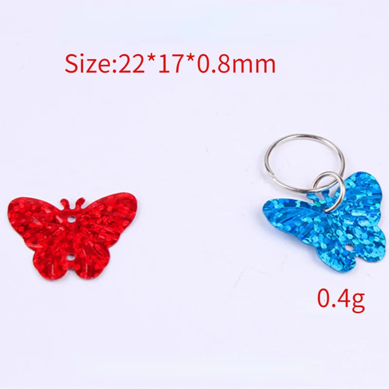 20pcs Butterfly Star Hair Braid Beads – Dreadlock Cuff Rings Hair Braid Beads PLUSH