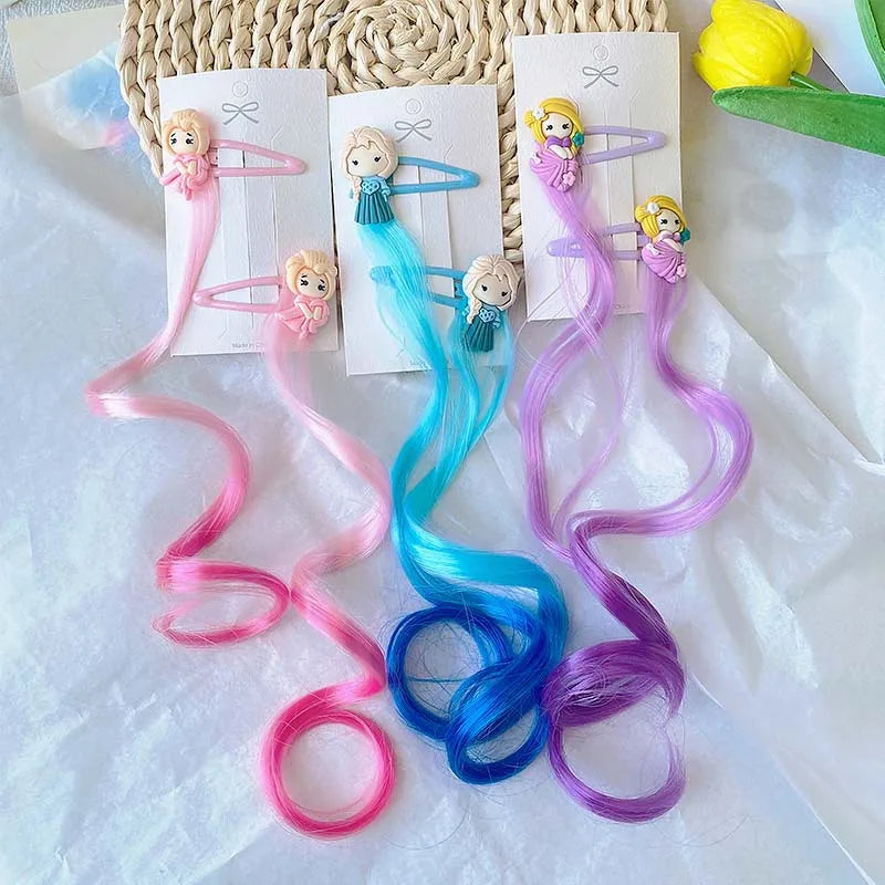 Girls Unicorn Rainbow Bow Hair Clips – 2pcs Princess Barrettes Girls Hair Clips PLUSH