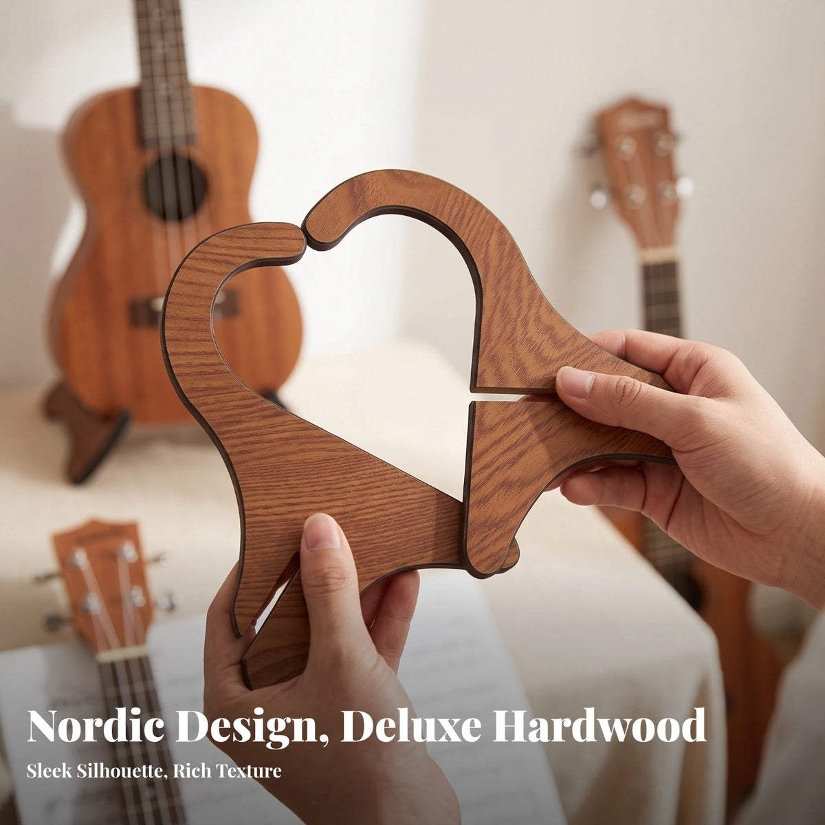 Wooden Folding Guitar Stand – Lightweight, Portable & Space-Saving Guitar Stand PLUSH