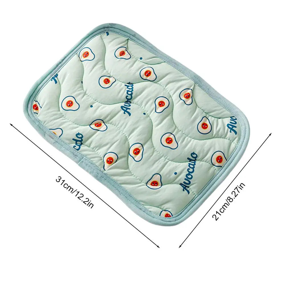 Pet Cooling Mat for Small Dogs & Cats – Summer Ice Pad Pet Cooling Mat PLUSH Green