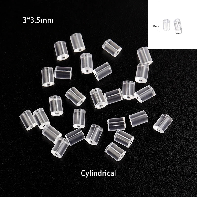 200-500pcs Silicone Earring Backs Stoppers – DIY Jewelry Making Earring Jewelry Findings PLUSH 3x3.5mm Style 04 500pcs