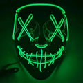 Horror LED Glowing Mask – Halloween Scary Light-Up Cosplay LED Costume Mask PLUSH Green