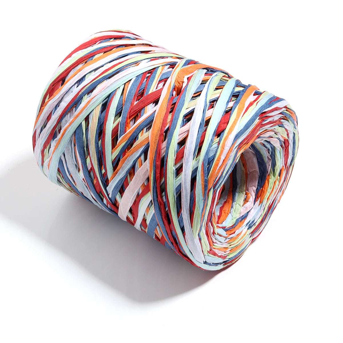 Colorful Raffia Paper Braided Cord 80-200m – DIY Craft Yarn Craft Braided Cord PLUSH colorful 04 x80m 4mm
