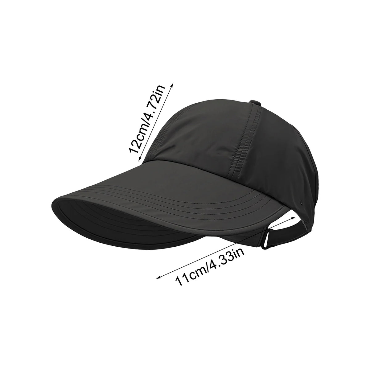 Wide Brim Breathable Sun Hat – UV Protection Unisex Cap Wide Brim Sun Hat PLUSH Black