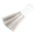 30pcs Silky Rayon Tassels Gold Silver DIY Jewelry Making Jewelry Making Tassels PLUSH Silver 6cm