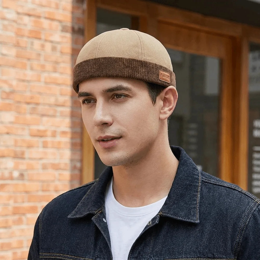 Corduroy Brimless Dome Cap – Adjustable Cotton Hat Brimless Dome Cap PLUSH