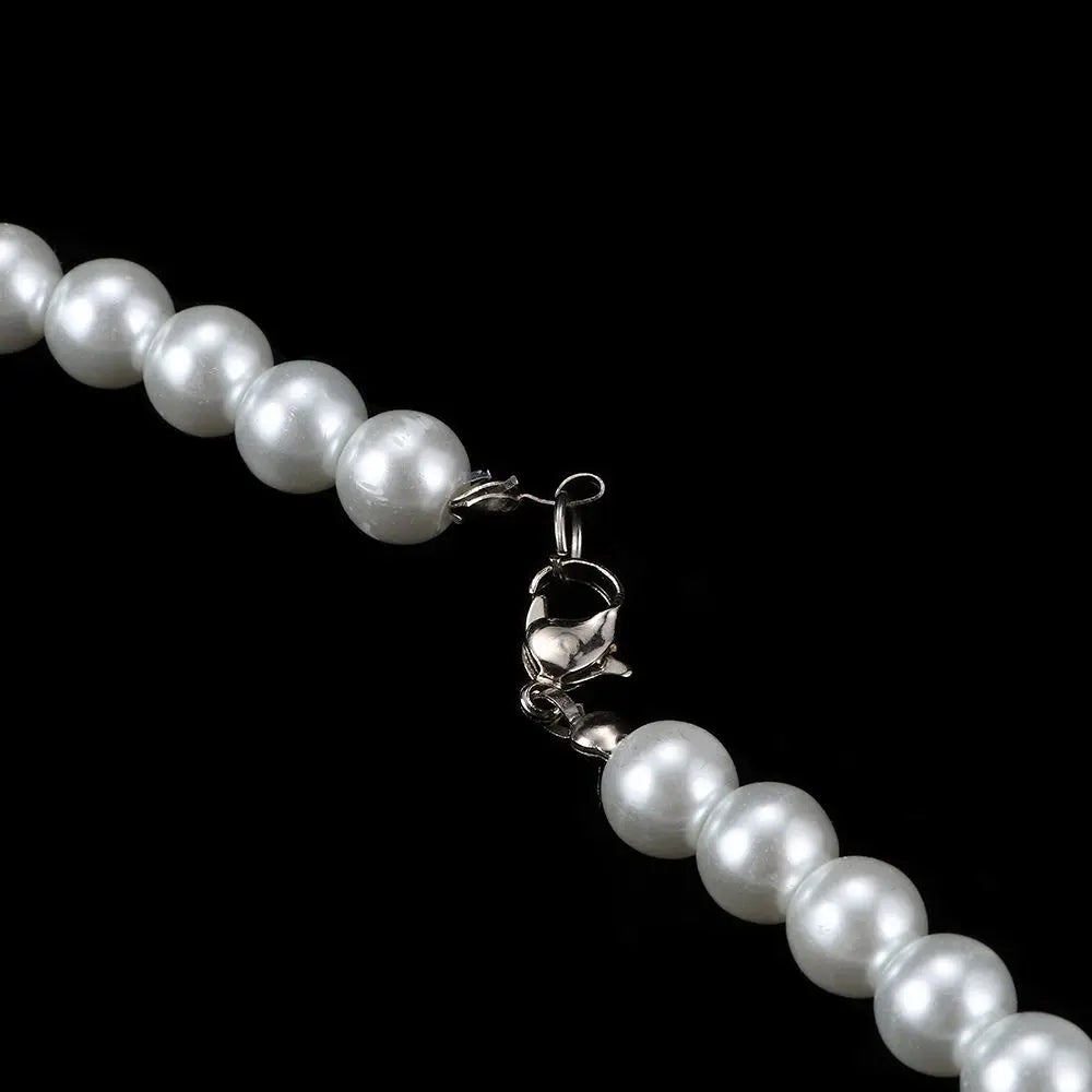 Women's Freshwater Pearl Strand Necklace White 7-8mm Pearl Strand Necklace PLUSH