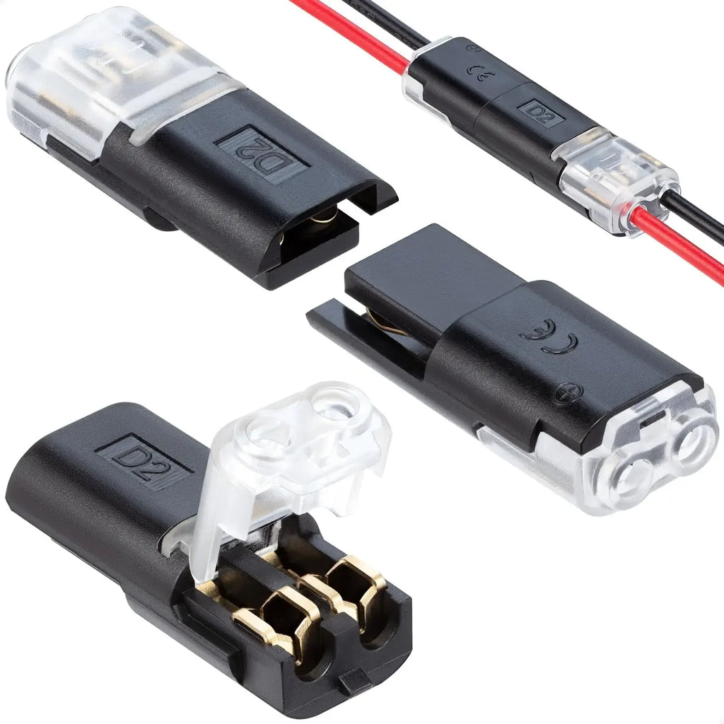 Waterproof 2-Pin Snap Wire Connectors – 20/30pcs Terminal Wire Snap Connector PLUSH