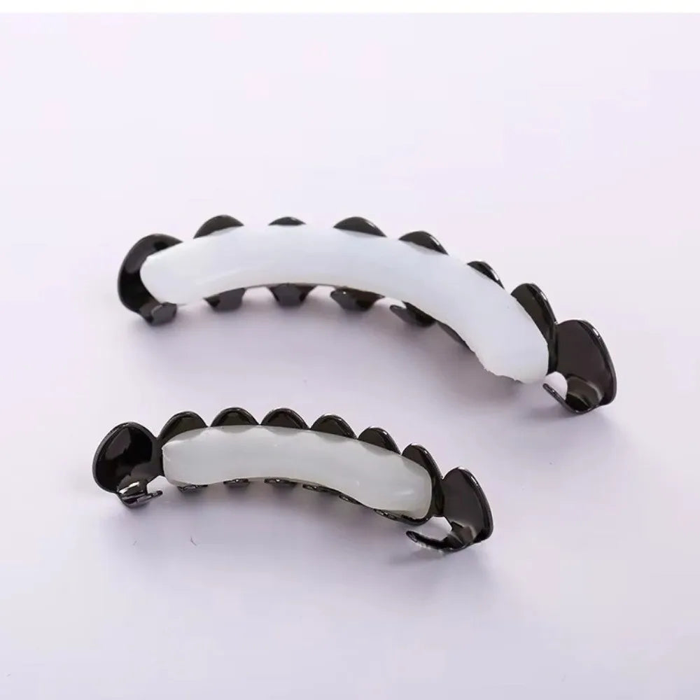 Glossy Teeth Grillz Top & Bottom Set | Shiny Silver Caps Teeth Grillz Caps PLUSH