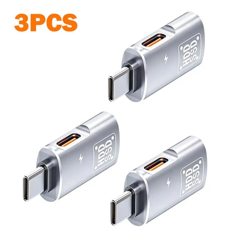 Type-C OTG Adapter 2-in-1 USB 2.0 Data Sync & Charging USB-C OTG Adapter PLUSH 3PCS Silver