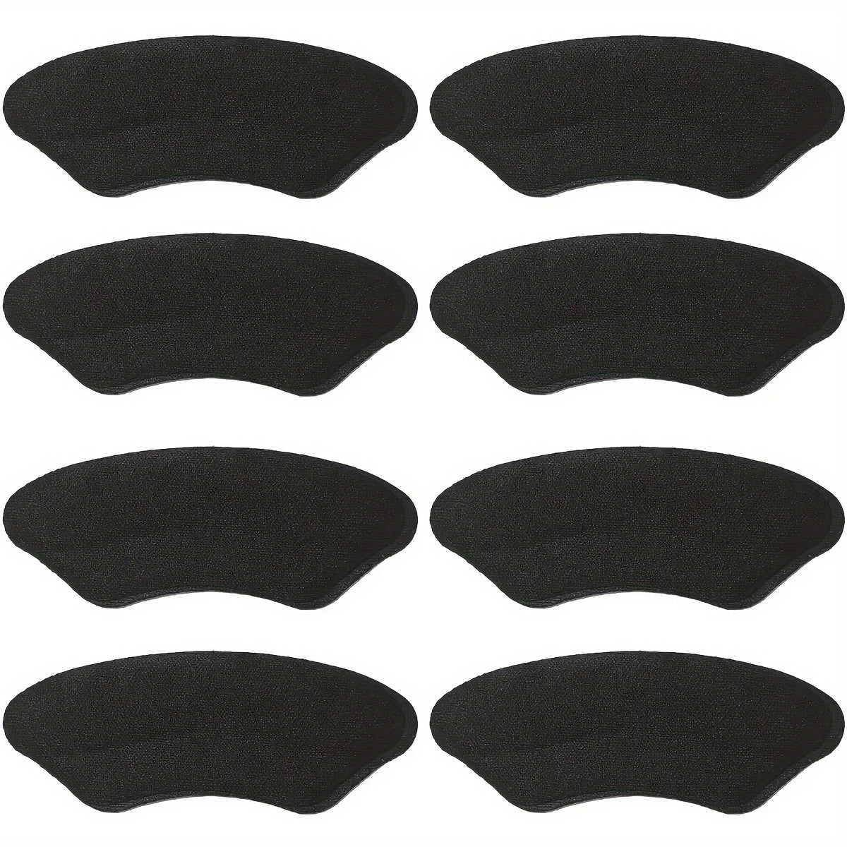 8-Pack Memory Foam Heel Pads – Self-Adhesive Shoe Inserts Heel Inserts PLUSH Black 8pcs (4 pairs) 0