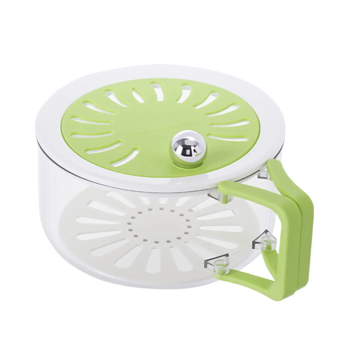 Double Layer Fruit Strainer Container with Foldable Handle Kitchen Strainer Bowl PLUSH