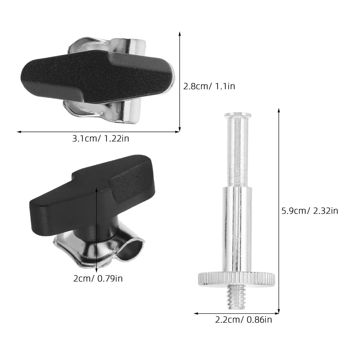 Studio Mic Boom Arm Clamp Adapter & Screw Bolt Connector Set Mic Arm Adapter PLUSH Assorted Color