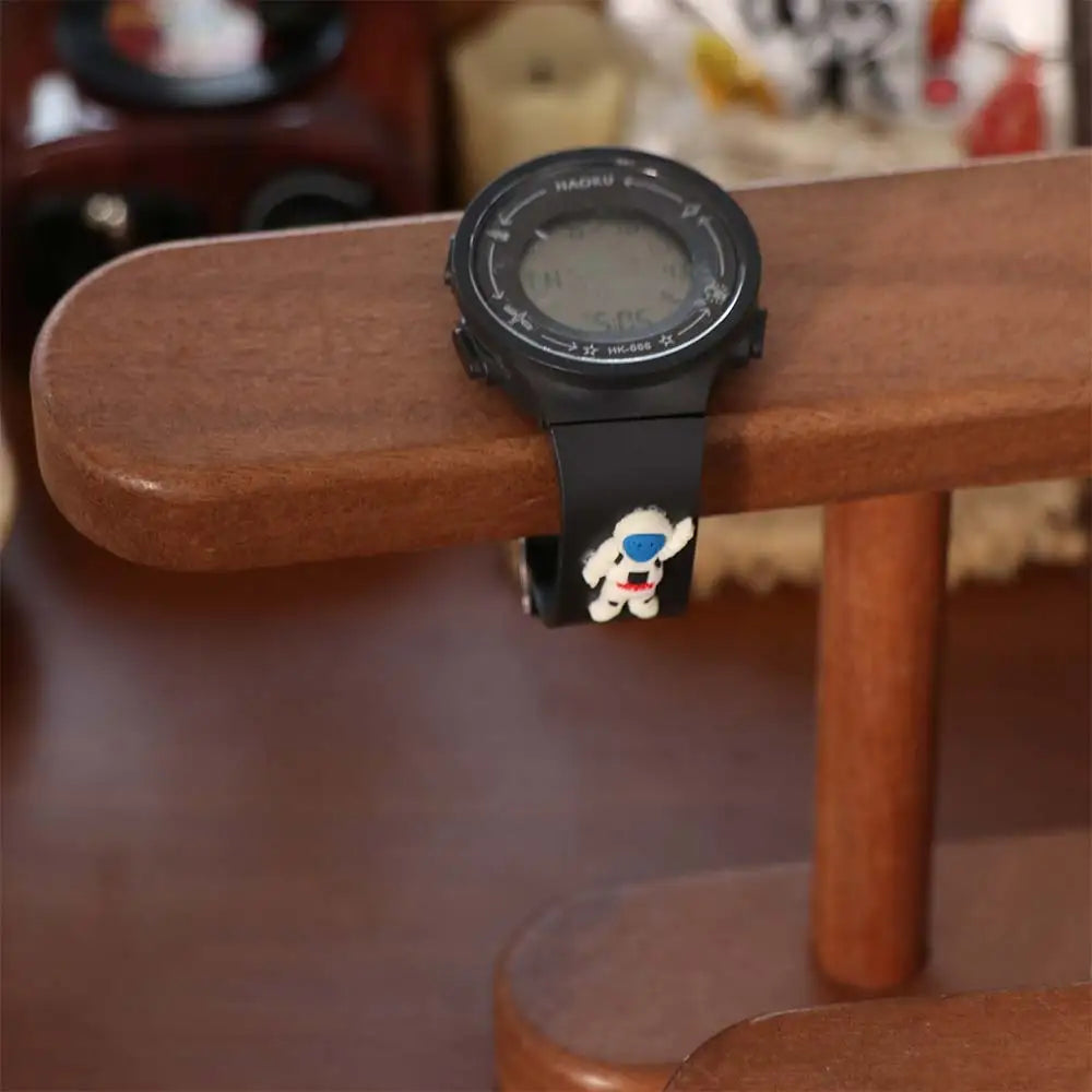 Wooden Watch Display Stand – Retro Walnut Bracket & Storage Rack Watch Display Stand PLUSH